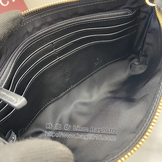 Gucci專櫃古馳最新款PVC配原廠牛皮鏈條包麻將包 jh1973型號：779791